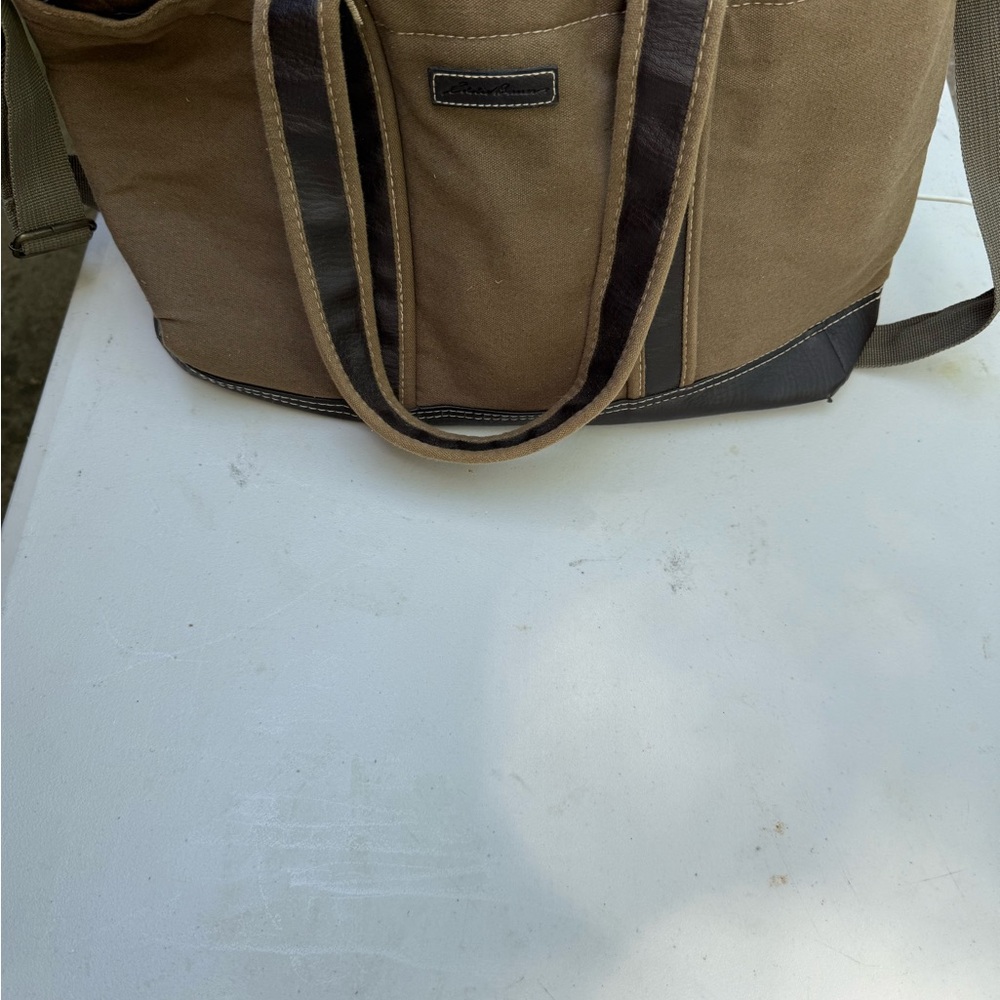 Eddie Bauer Brown and Green Baby Bag